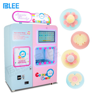 Wholesale Professional Fully Automatic Cotton Candy Machine Multi Flavors Flower Cotton Candy Machine Vending For Sale