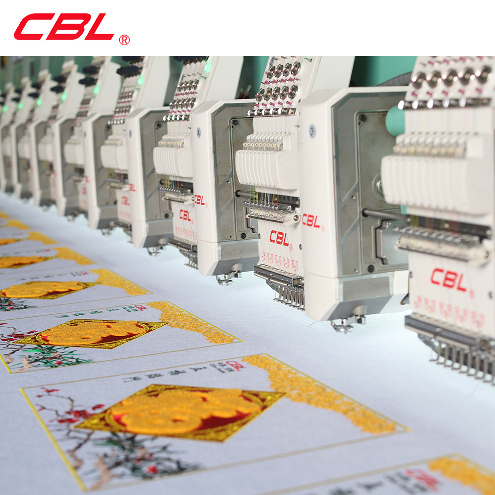 CBL new 8 heads computer domestic 12 needles chainstitch multi head cheap digital chain stitch flat chenille embroidery machine