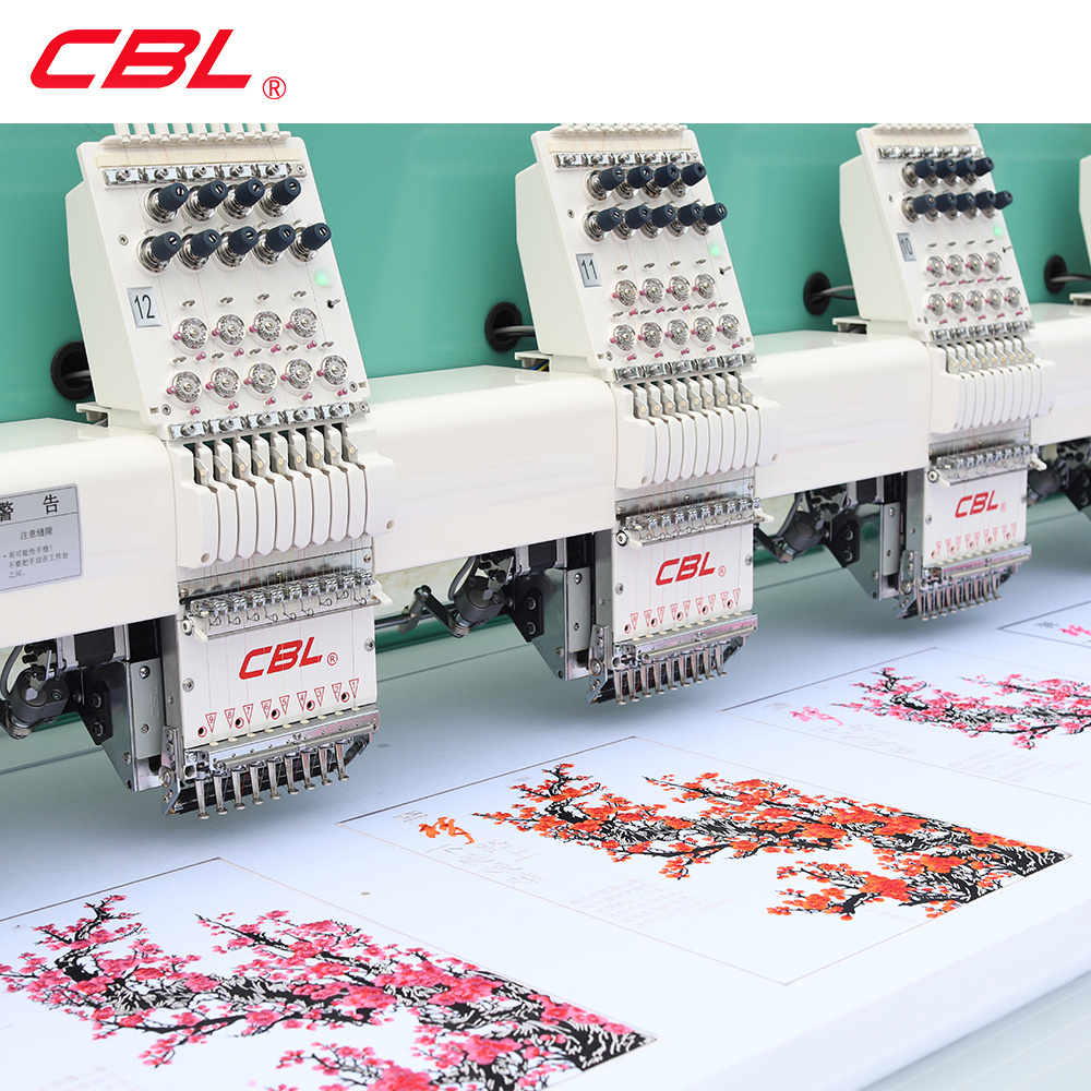 China CBL high technology computer embroidery machine japan logo china polyester  high speed flat embroidery machine price