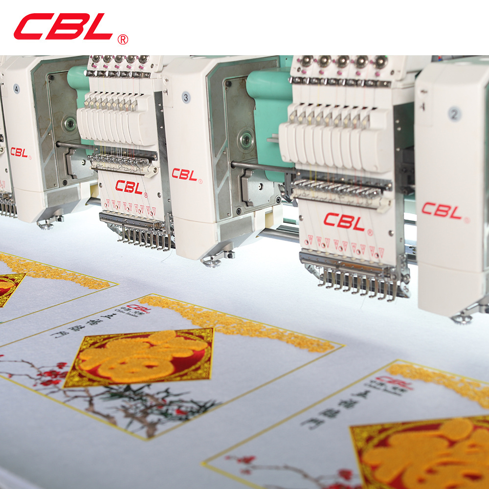 CBL new 8 heads computer domestic 12 needles chainstitch multi head cheap digital chain stitch flat chenille embroidery machine