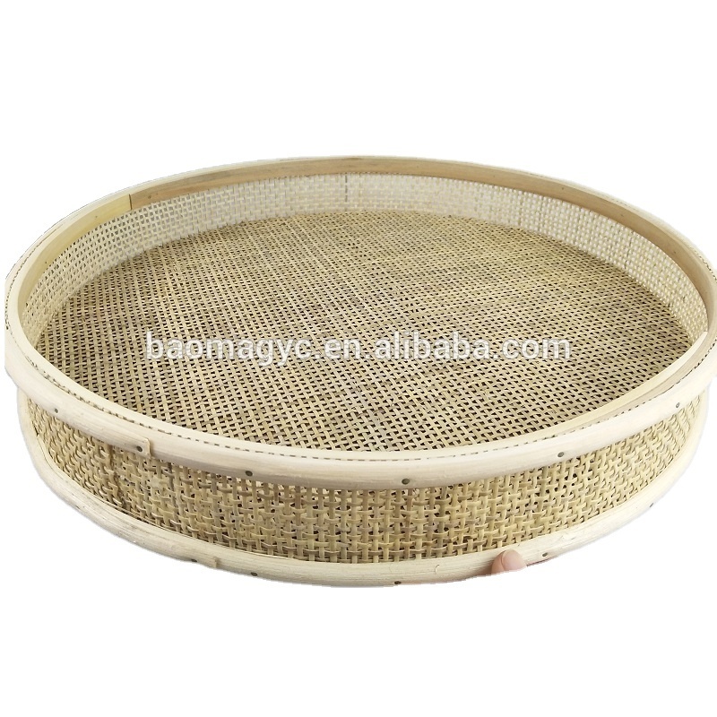 Factory tea rattan tray  home top grade rattan coffee tray