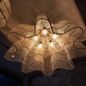 Giant Rattan Lampshade Pendant Light For Bedroom Living Room Garden Home interior Decoration