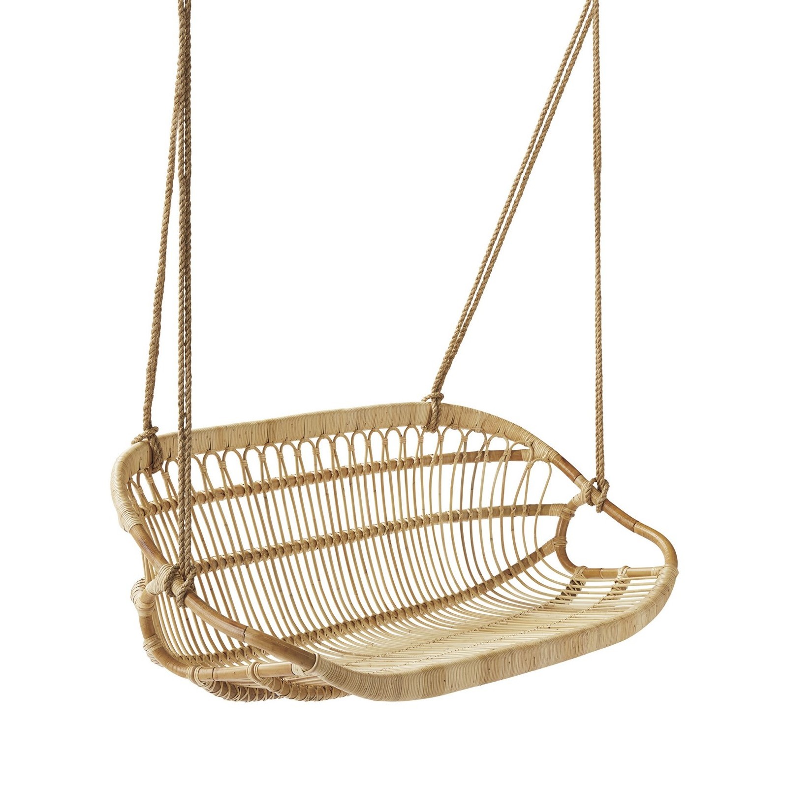 Natural Rattan hanging sofa cane wicker hanging chair Rattan Swinging sofa