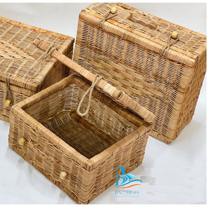 Antique vintage rattan wicker suitcases best travel luggage bags women handbags ladies