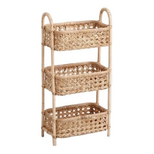 Natural Rattan Cane 3 Tier Storage Tower from Vietnam