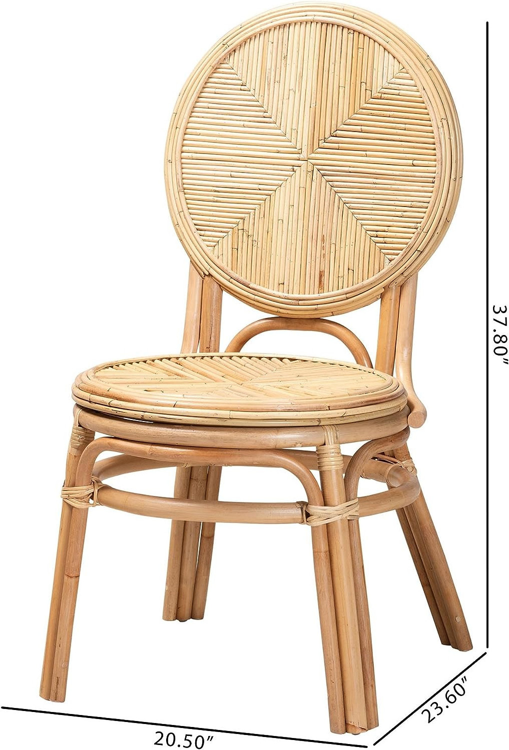 Rattan Baxton Studio Carita Dining Chair  One Size And Natural Brown Handmade From Best Supplier In VietNam