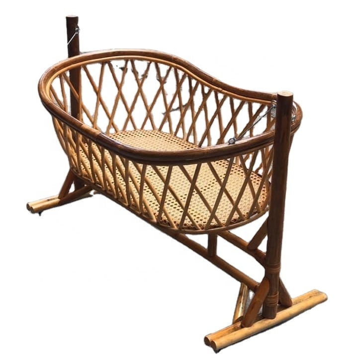 Best buy trending beauty handmade rattan baby crib