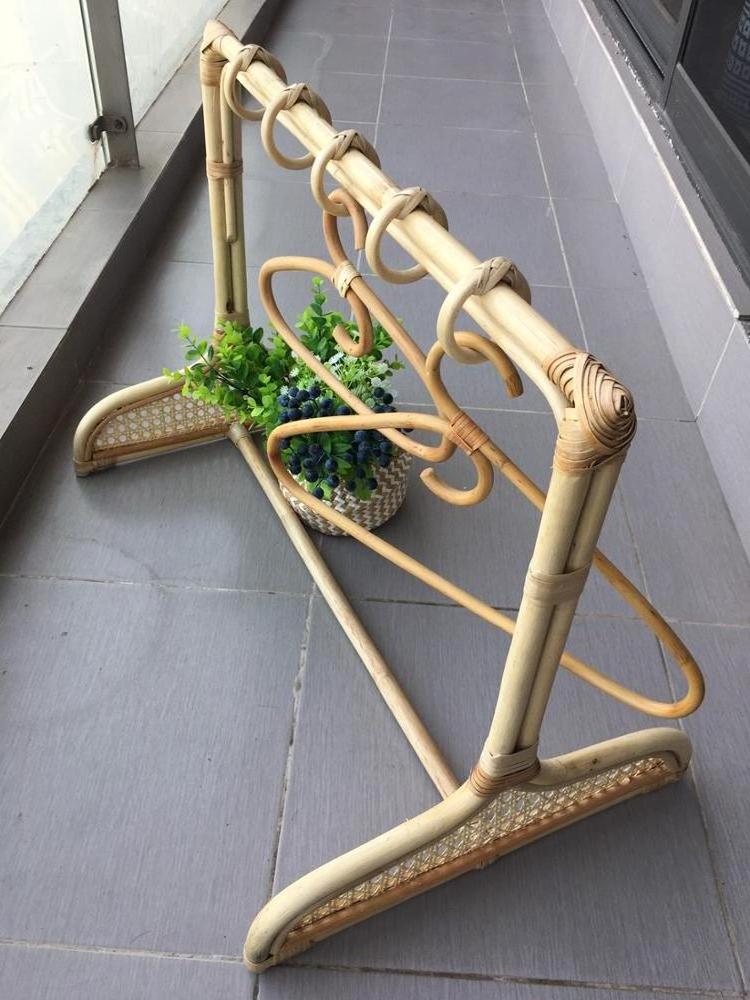 Cheap Baby Cloth Hanger, High Quality Rattan Clothes Rack Handmade in Vietnam