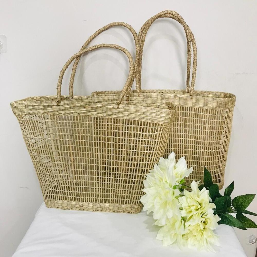 Eco-friendly seagrass wholesale straw bag