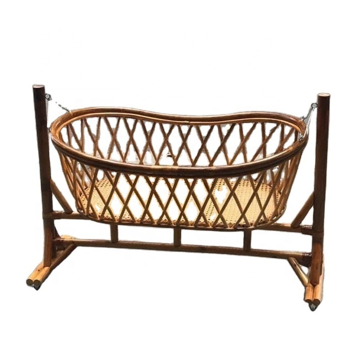 Best buy trending beauty handmade rattan baby crib