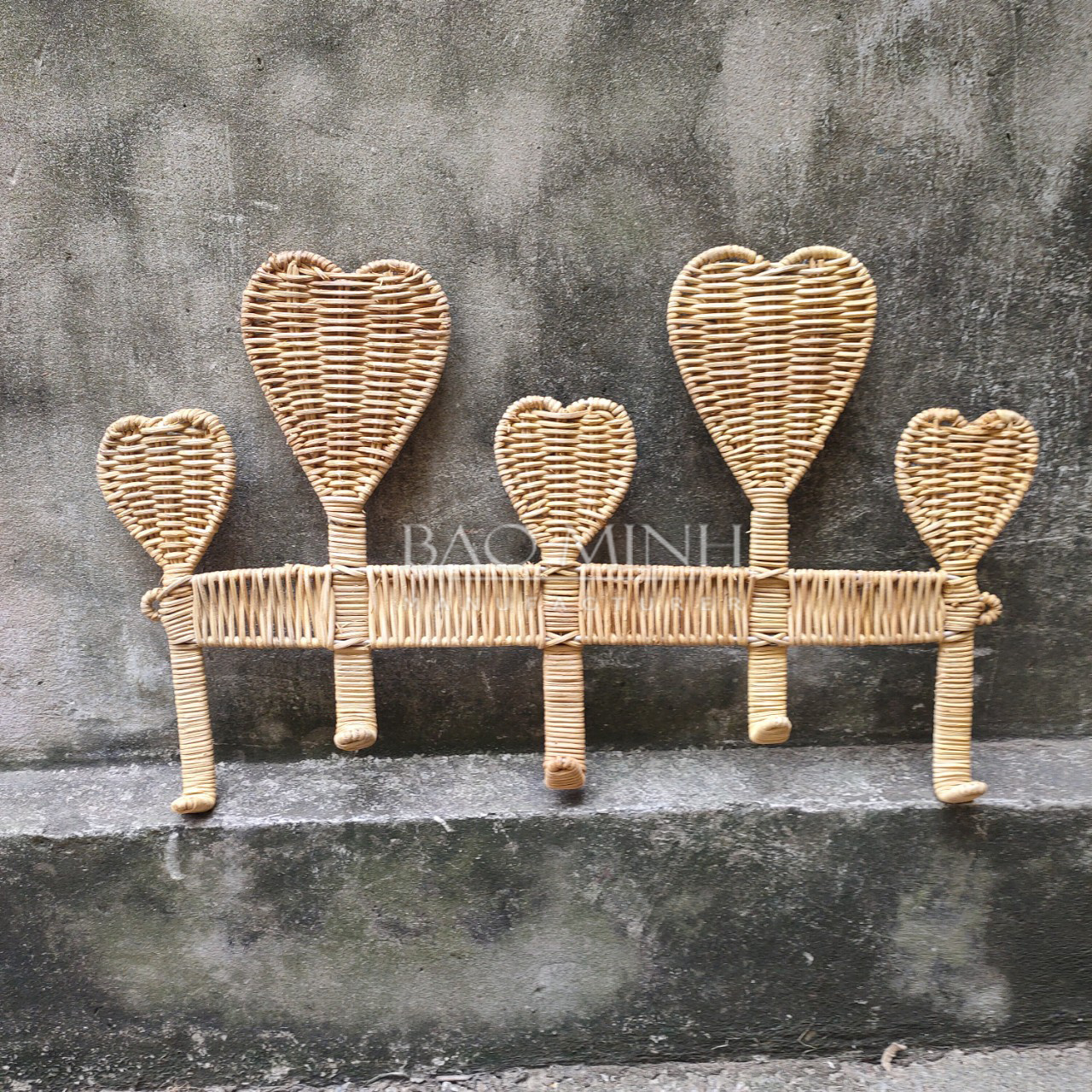 Rattan 5 Hooks Hanger & Wall Hanger Organisation Wall Hooks & Coat Clothes Racks Handmade wall hanging rack