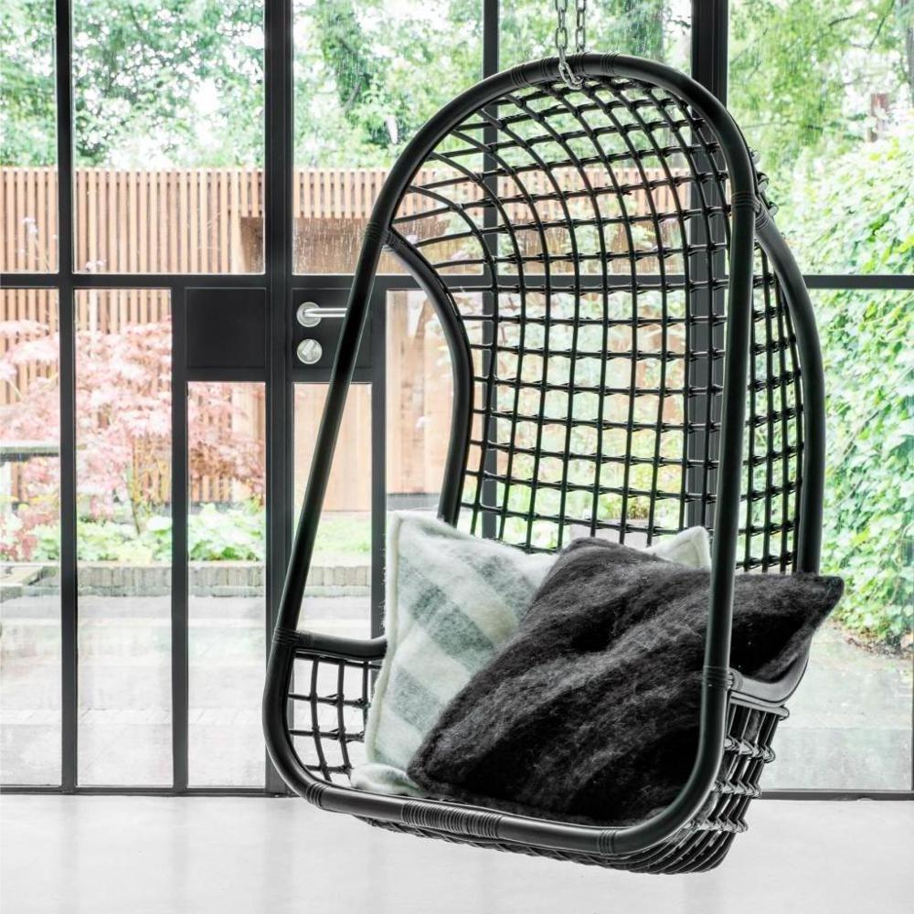 Best selling black rattan swing hammock hanging chair