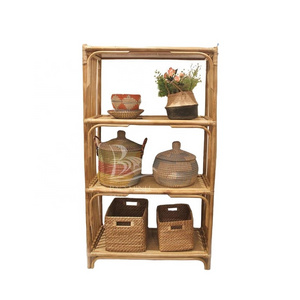 Rattan Wicker Wall Shelf Home Decor Free Standing Shelf For Home Furniture