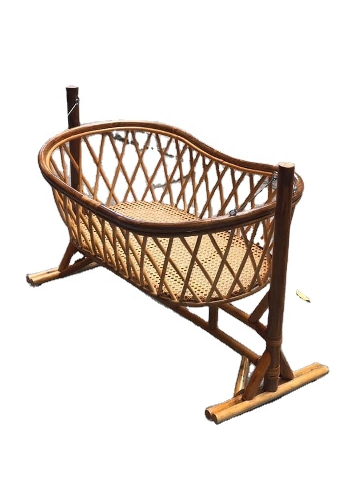 Best buy trending beauty handmade rattan baby crib