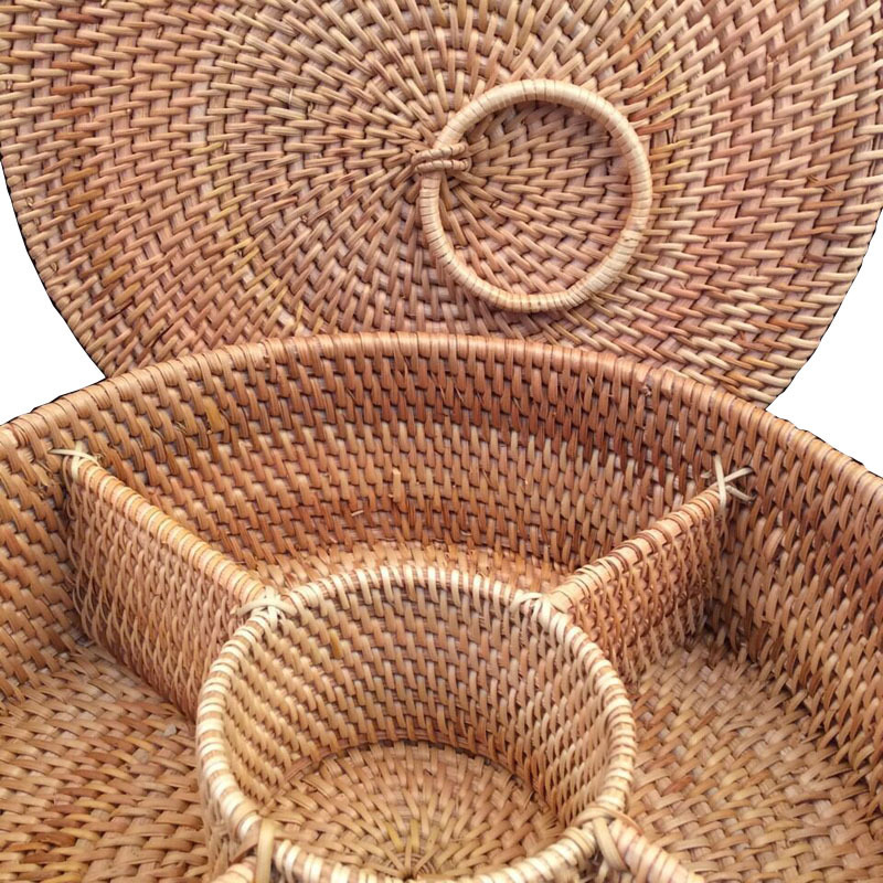 Rattan fruit food storage boxes basket from Vietnam