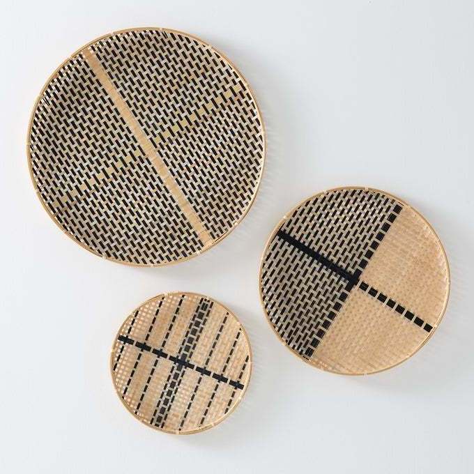 Natural Woven Hanging Plate for wall decoration, Bamboo Wall Hanging