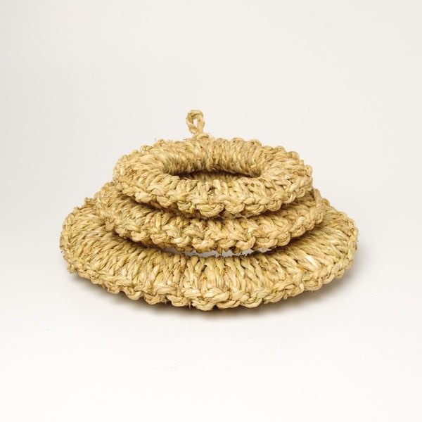 Eco-friendly Straw Seagrass Round Pot Stand Trivet, Straw Pot Mat