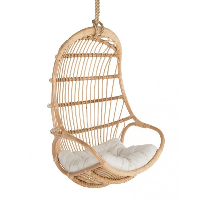 Special hanging rattan egg chair with natural color from Vietnam