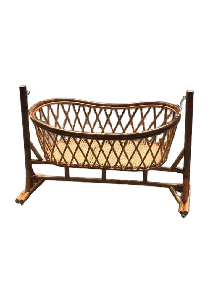 Best buy trending beauty handmade rattan baby crib