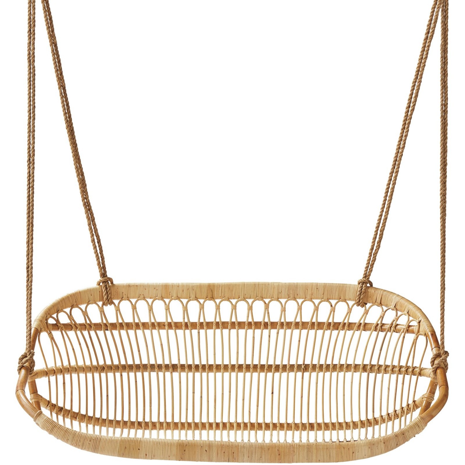 Natural Rattan hanging sofa cane wicker hanging chair Rattan Swinging sofa