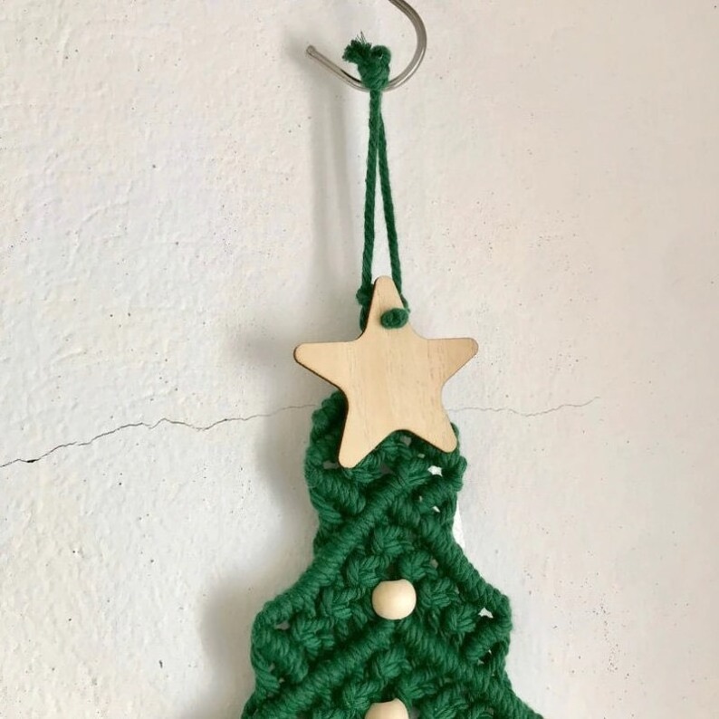 BEST SELLING! Macrame Pine Tree Wall Hanging Christmas Holiday Decoration,  Macrame Christmas Tree with Star Topper