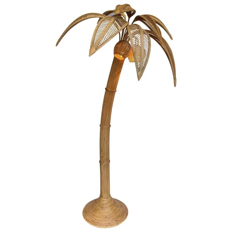 Coconut tree pendant light rattan lampshade light accessories home decor