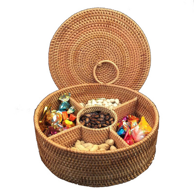 Rattan fruit food storage boxes basket from Vietnam