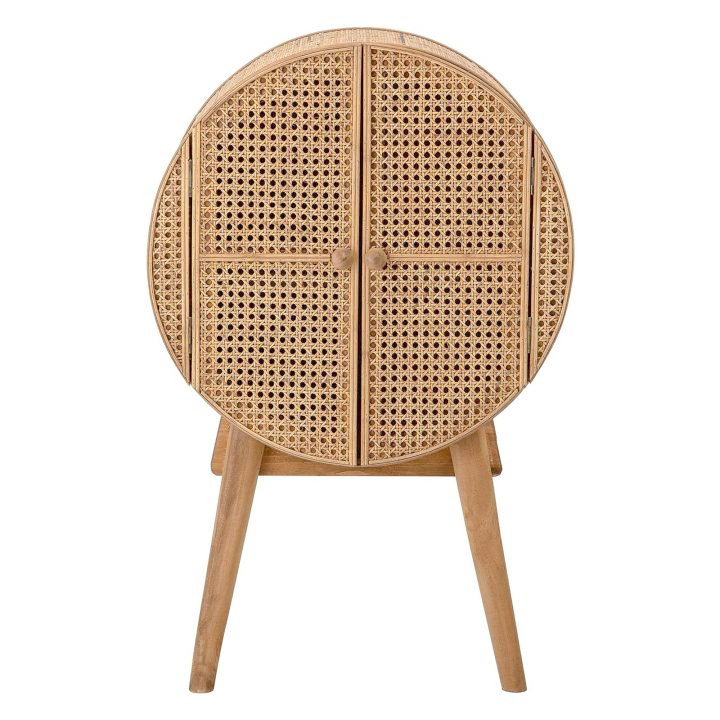 Round Rattan cane cabinet with stand and  wooden handmade rattan sideboard  Vietnam furniture