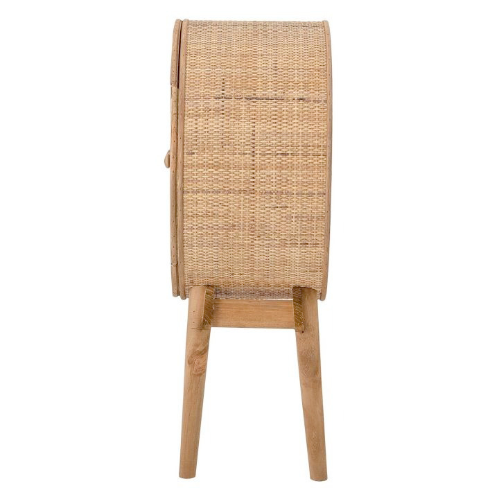 Round Rattan cane cabinet with stand and  wooden handmade rattan sideboard  Vietnam furniture