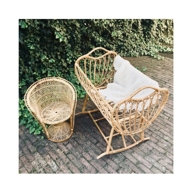 Wholesale Vintage Rattan Cradle Rattan Baby Furniture Vintage Wicker Rattan Cribs from Vietnam Best Supplier