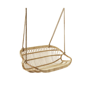 rattan hanging double chair and rattan swing chair