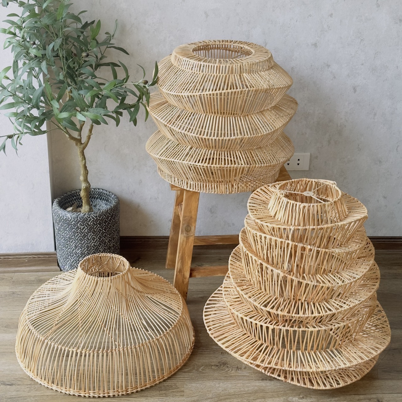 Woven Lamp Shade Farmhouse Rustic Hanging Lamp Shades Light Covers Replacement Chandelier Lamp Shades