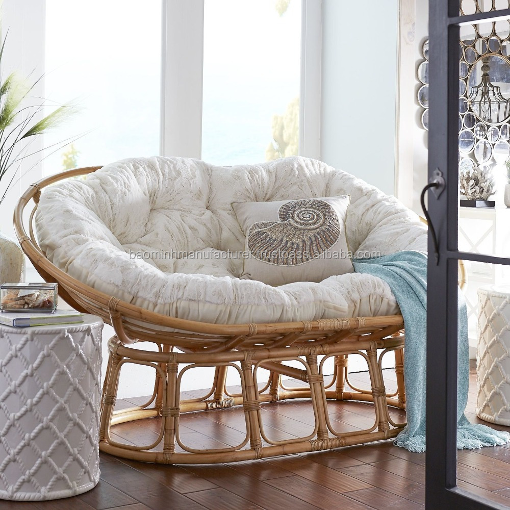 Modern and hot selling rattan papasan chair, big size