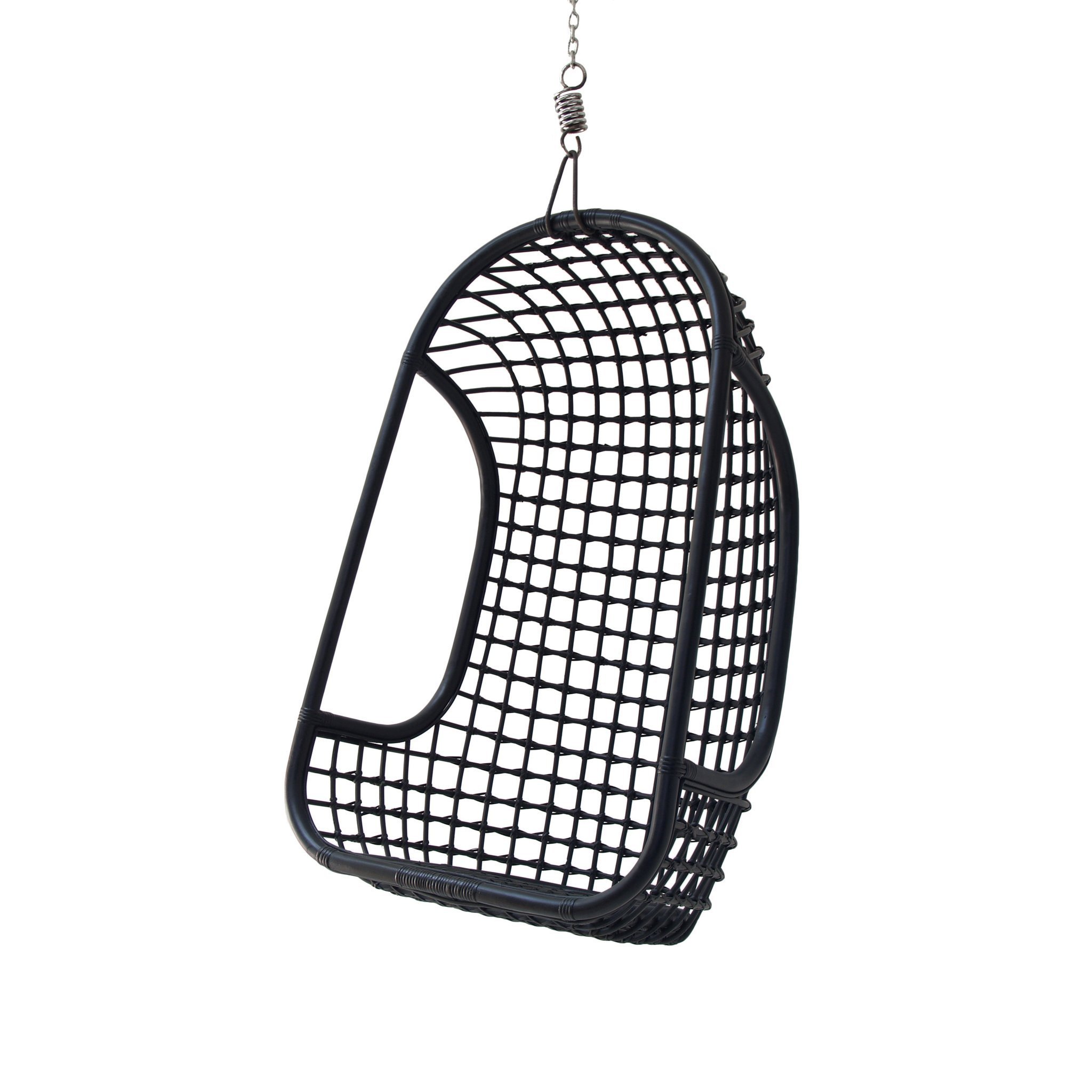 Black Rattan Hanging Swing Egg Chair From Vietnam