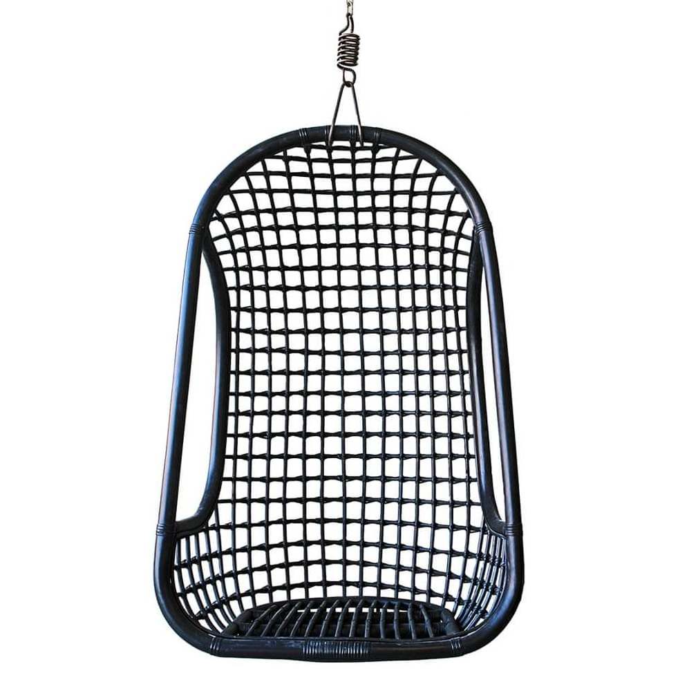 Black Rattan Hanging Swing Egg Chair From Vietnam