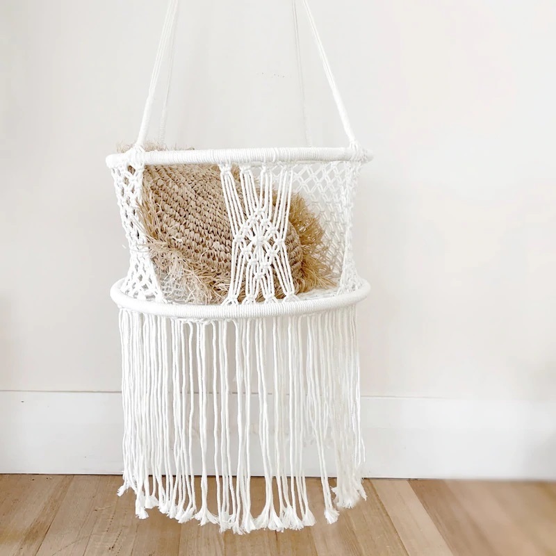 Handmade macrame baby hammock swing chair from Vietnam