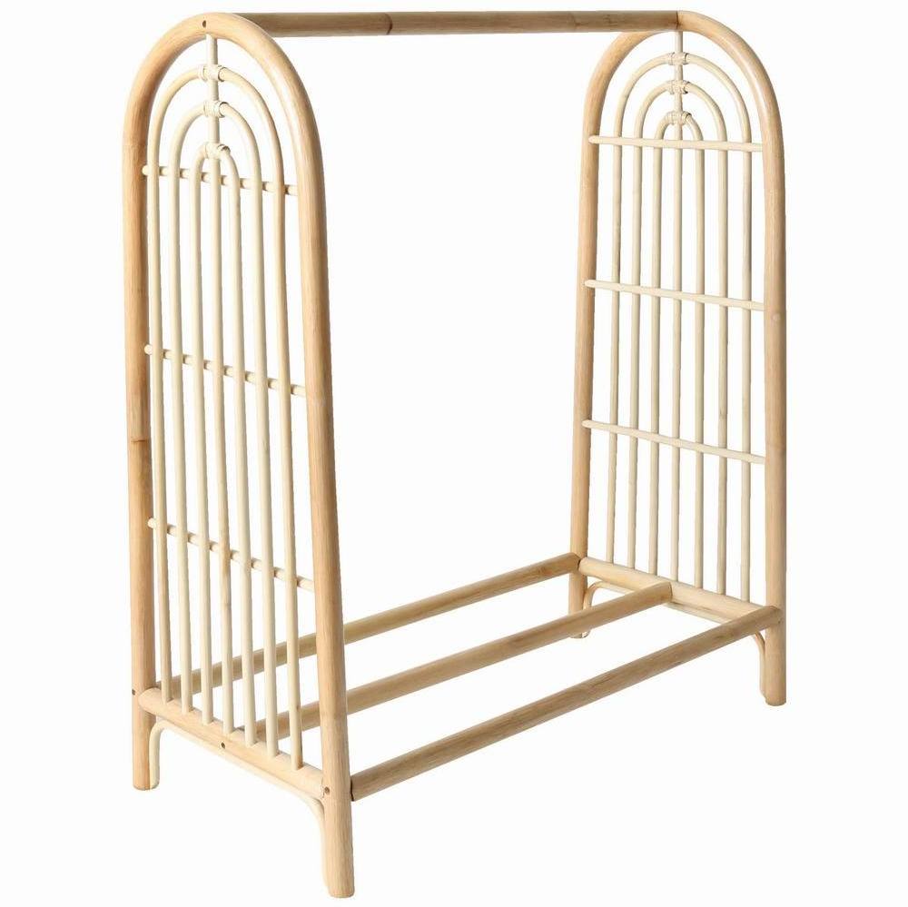 Kids rattan clothes rack & rail