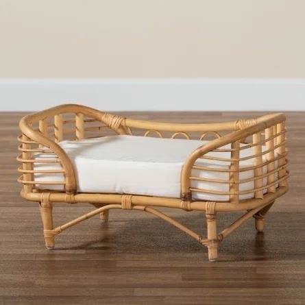 Animal shape rattan cat basket house