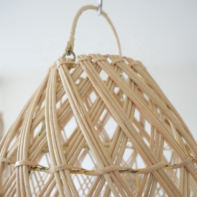 Rattan Hanging Lampshade / Pendants Boho Lighting Bali Style Decorations for Home Living Room Light Design