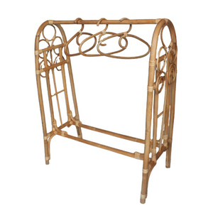 Vintage rattan clothes rack