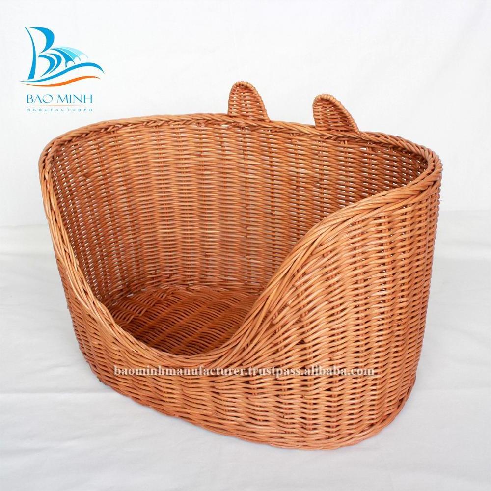 Handwoven Cat Beds Handmade for Pets Woven Cat Bed Pure Rattan Woven Cat Nest