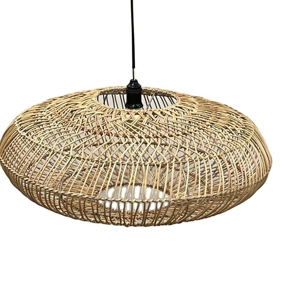 Rattan boho lamp cover and shades