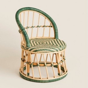 Colorful rattan chair mix with plastic string seat, new decoration baby and kid chair for living room