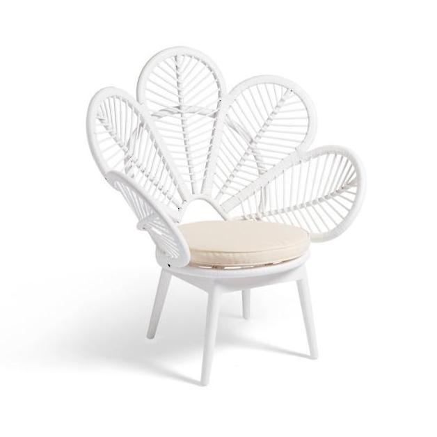 2022 flower rattan chair flower shaped chair