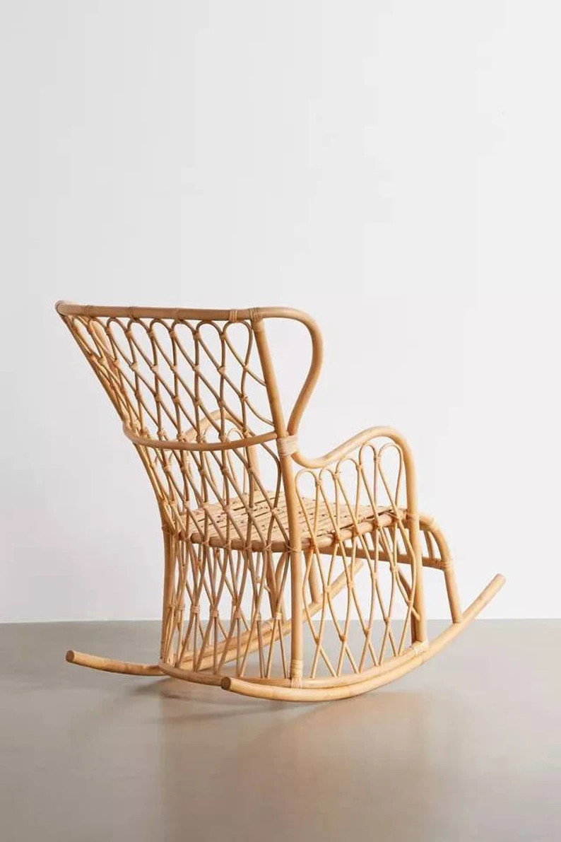 Rattan rocking chair Bamboo rocking chair cane rocking chair Rattan bamboo furniture