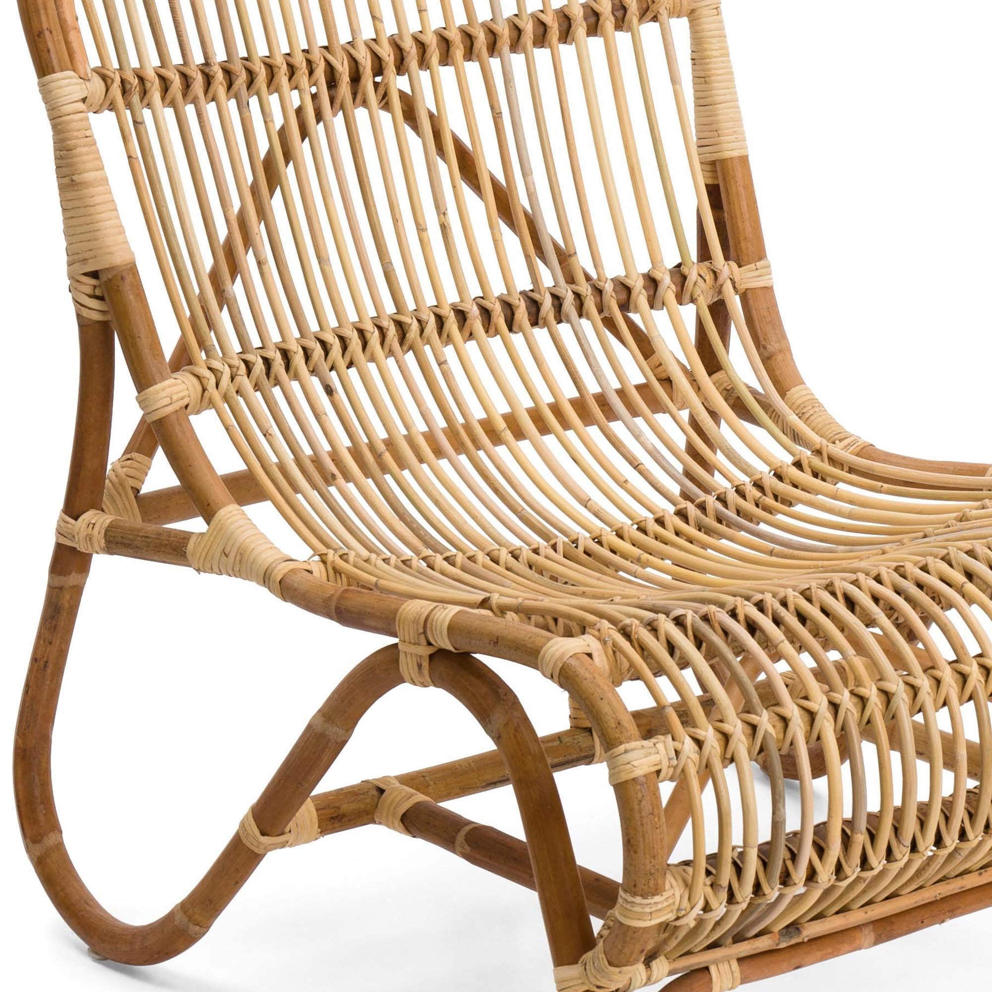 Vietnam natural rattan wicker lounge chair