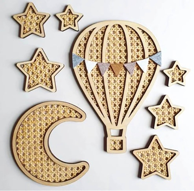 air balloon rattan  wall hanging decor for kids room and home decor wall accessories