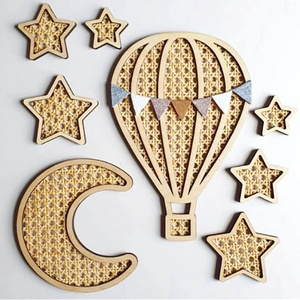 air balloon rattan  wall hanging decor for kids room and home decor wall accessories