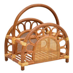 Handwoven Rattan Office Use Books Magazine Store Rack Wholesale  Magazine Holder from Vietnam