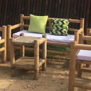 Outdoor garden bamboo furniture sofas chair table set must have